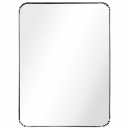 EMPIRE ART DIRECT Ultra Polished Silver Stainless Steel rectangular Wall Mirror PSM-10501-2230